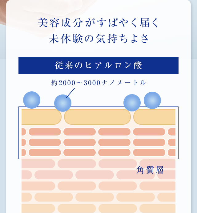 美容成分がすばやく届く未体験の気持ちよさ